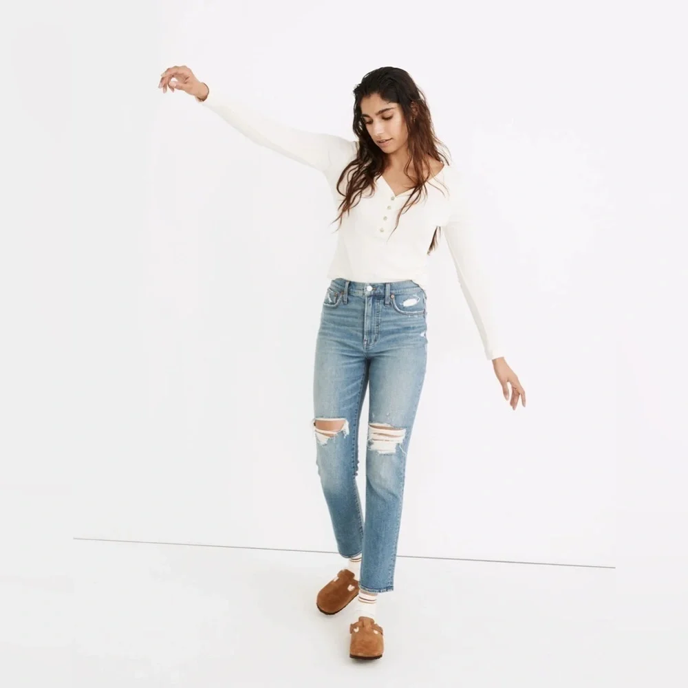 Madewell The Perfect Vintage Jean in Denman Wash Blue 25 NWT